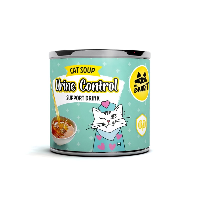 Mr.Bandit Cat Soup Urine Control kaķu dzēriens urīnceļiem ar pīli un liellopu 95 ml